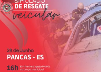 Hoje acontece o Simulado de Resgate Veicular em Pancas, promovendo a segurança no trânsito