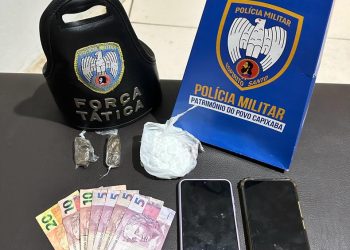 Apreensão de entorpecentes e adolescente no bairro Vila Tavares em Boa Esperança