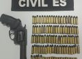 Homem é detido com revólver e mais de 100 munições em Vila Valério